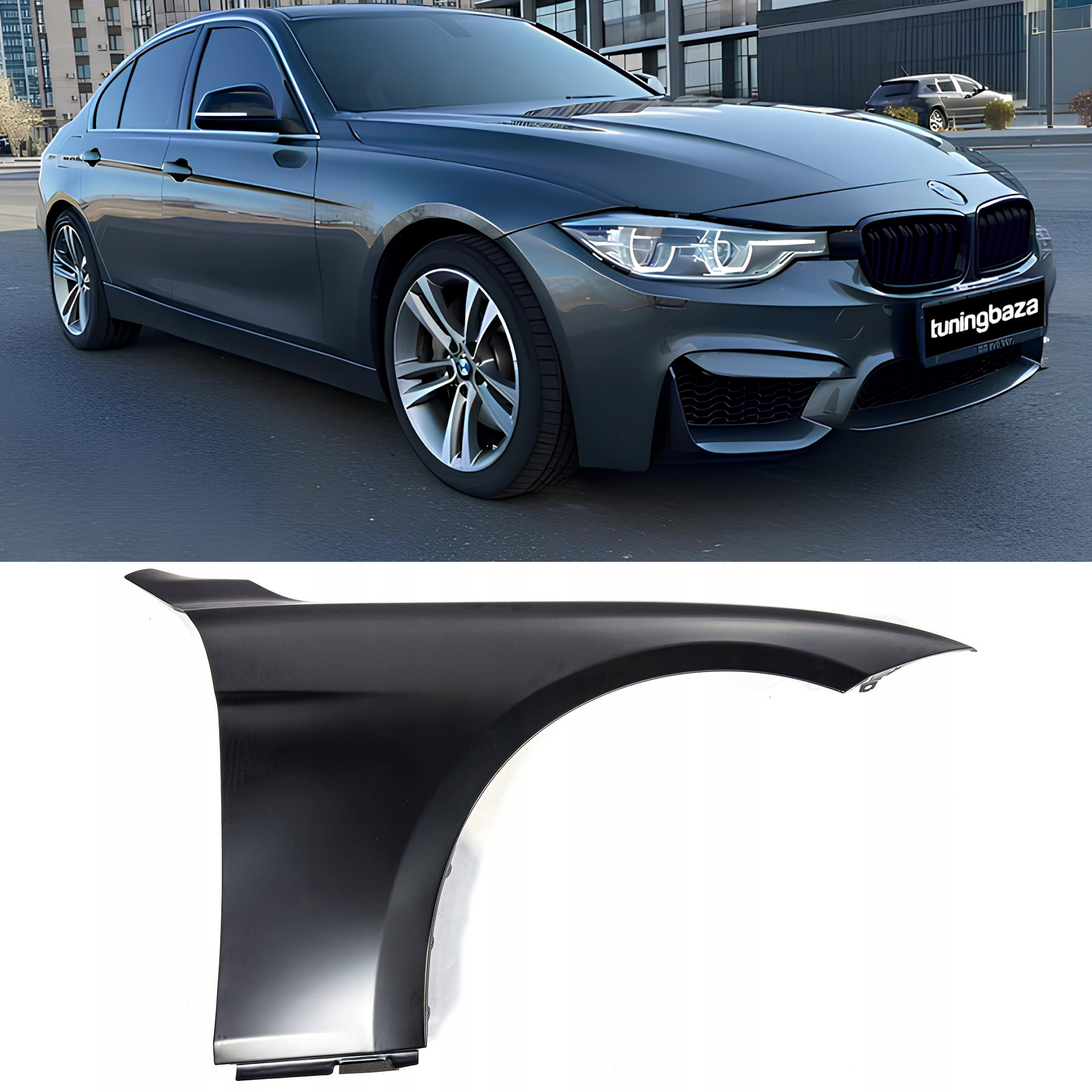 Błotnik Prawy (strona pasażera) Przedni BMW F30 / F31 Metalowy NOWY - obrazek 1