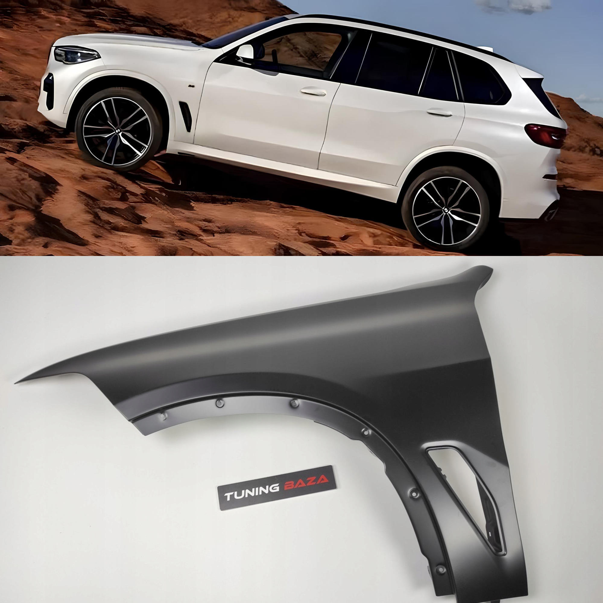 Błotnik Lewy (strona kierowcy) Przedni BMW X5 G05 Aluminiowy NOWY - obrazek 1
