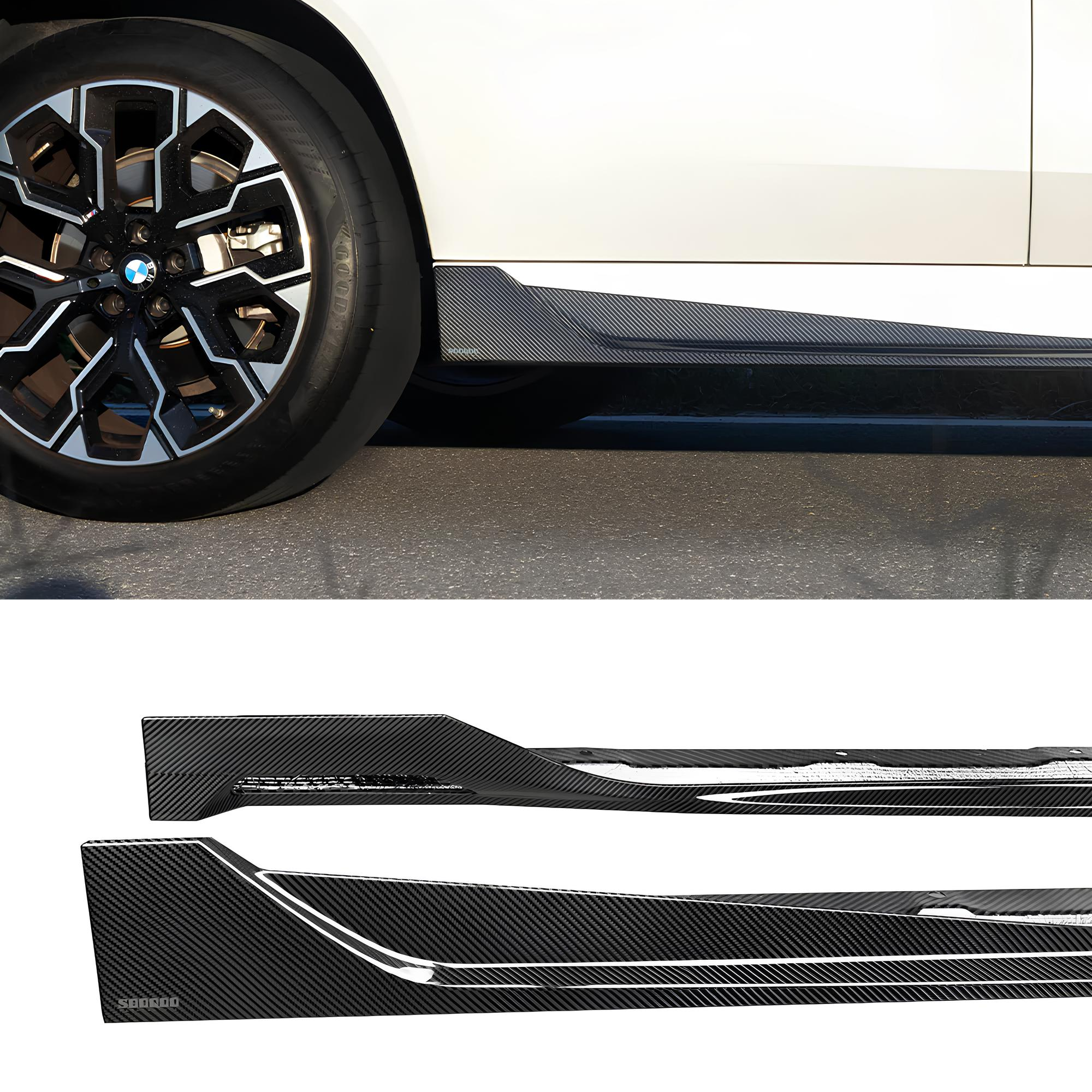 Karbonowe Dokładki / Listwy Pod Progi do BMW X3 G45 (2024+) SOOQOO Style - obrazek 1