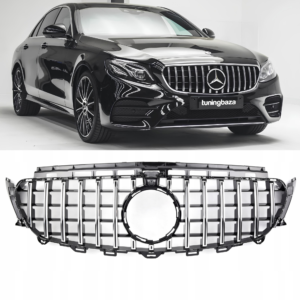 Grill Atrapa Mercedes E-Klasy W213 GT Style Czarny + Chrom 16-23 Z Kamerą
