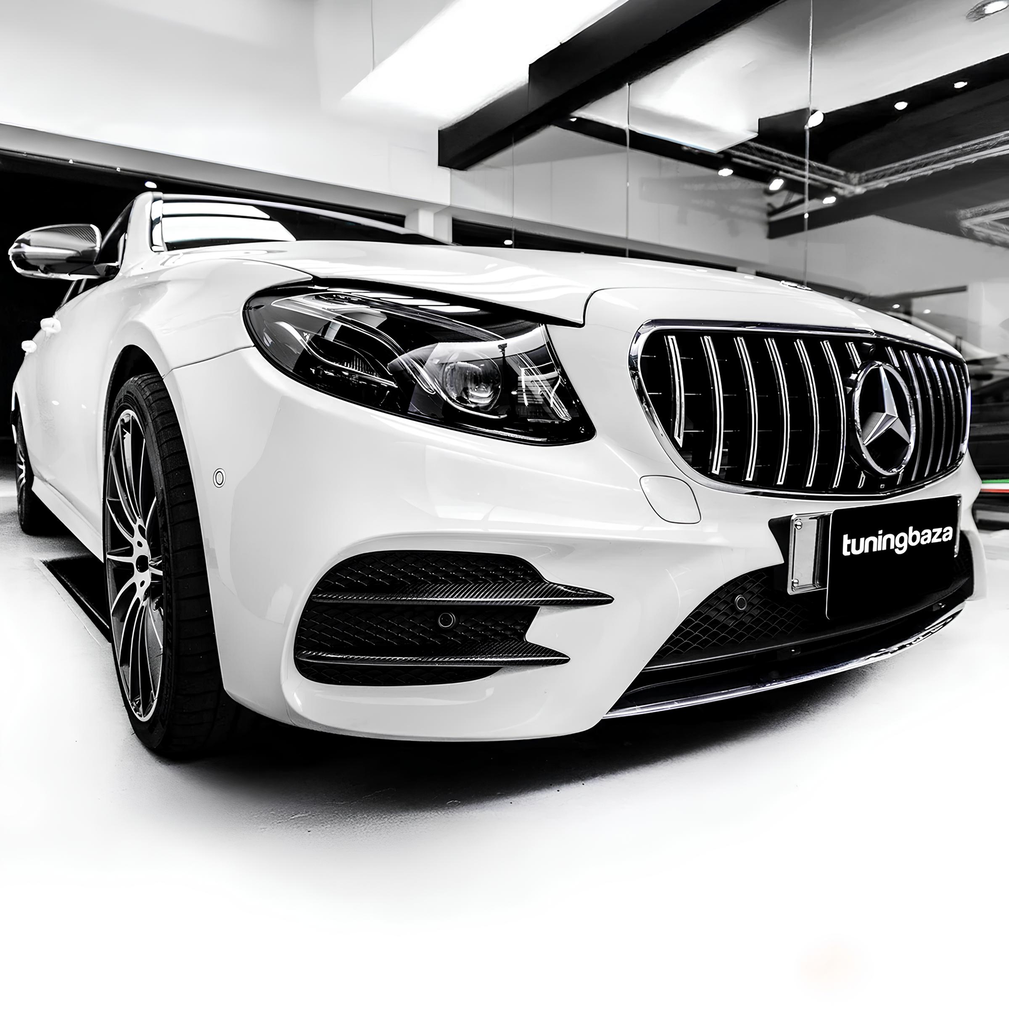 Grill Atrapa Mercedes E-Klasy W213 GT Style Czarny + Chrom 16-23 Z Kamerą - obrazek 7