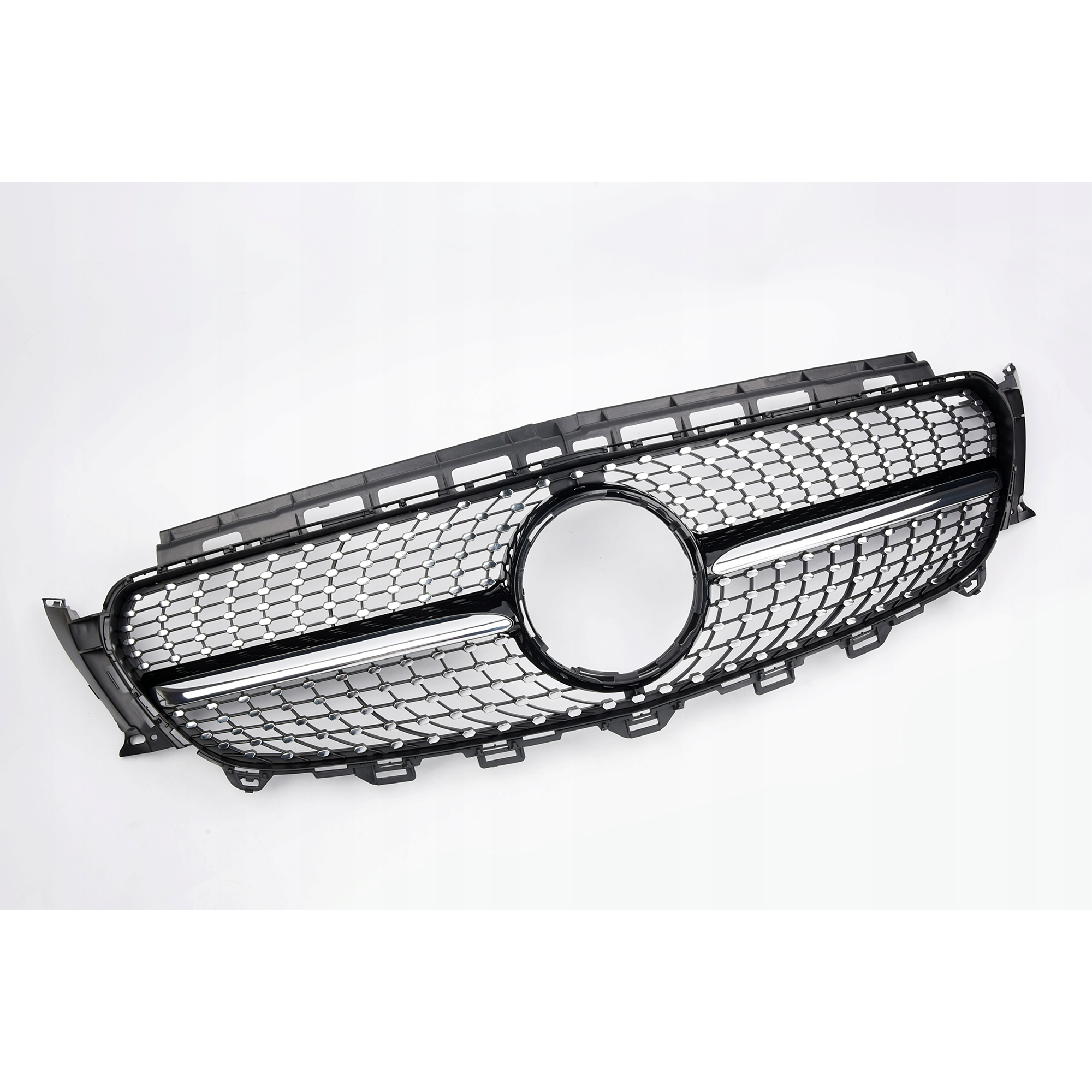 Grill Atrapa Mercedes E-Klasa W213 Diamond Style Czarny + Chrom Bez Kamery - obrazek 2