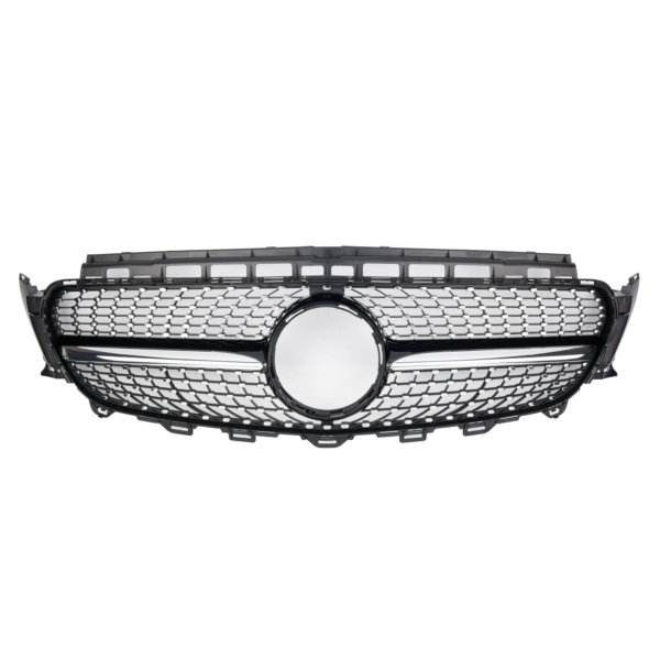 Grill Atrapa Mercedes E-Klasa W213 Diamond Style Czarny + Chrom Bez Kamery - obrazek 3