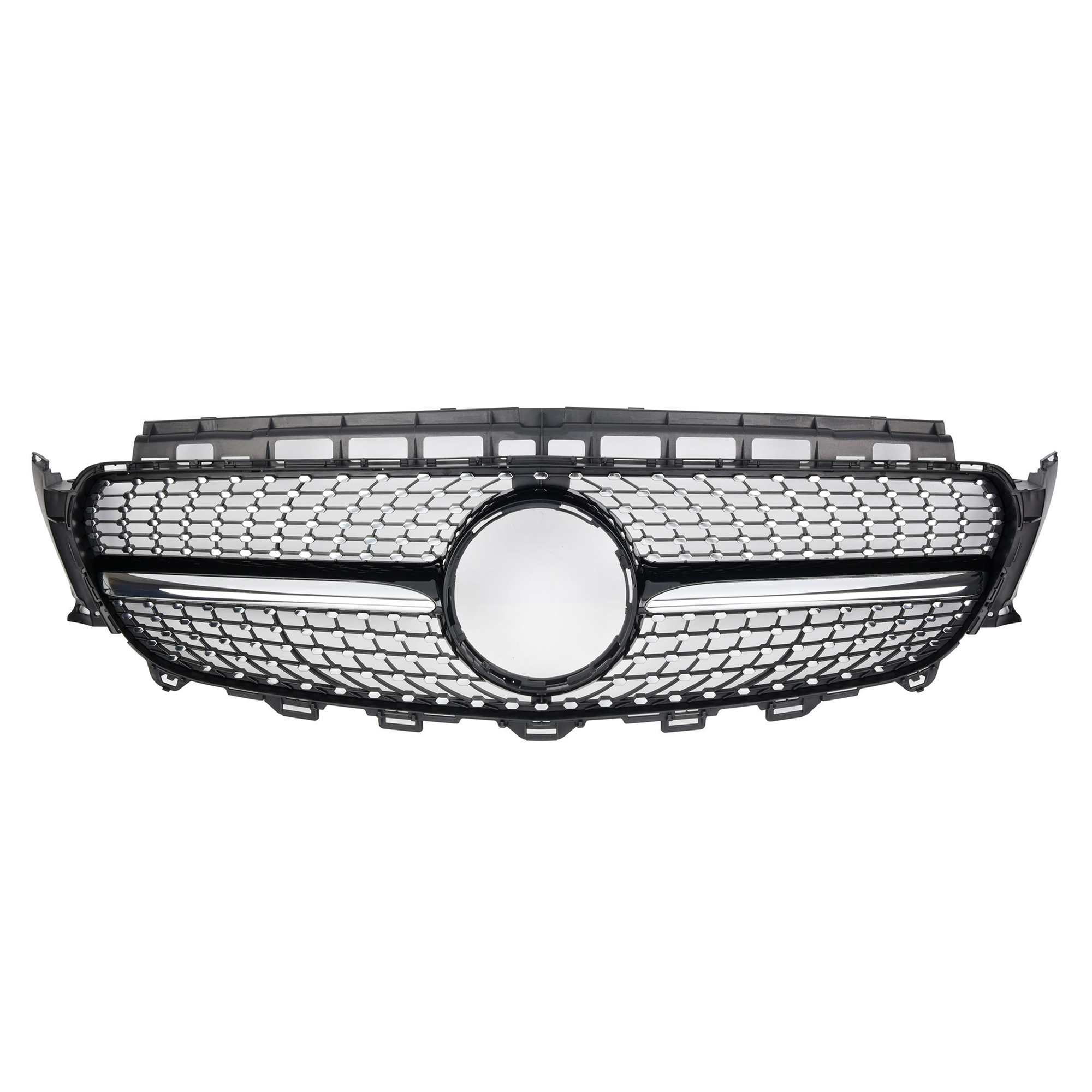 Grill Atrapa Mercedes E-Klasa W213 Diamond Style Czarny + Chrom Bez Kamery - obrazek 3