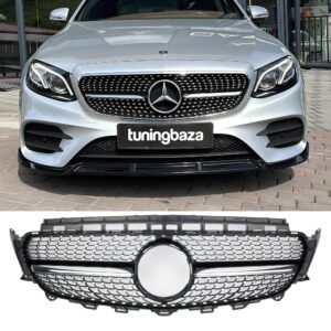 Grill Atrapa Mercedes E-Klasa W213 Diamond Style Czarny + Chrom Bez Kamery