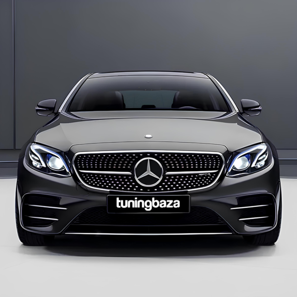 Grill Atrapa Mercedes E-Klasa W213 Diamond Style Czarny + Chrom Bez Kamery - obrazek 4