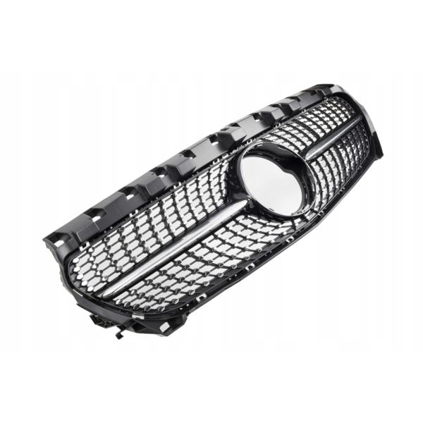 Atrapa grill DIAMOND BLACK Mercedes CLA C117 2013–2019 – CZARNY + CHROM - obrazek 2