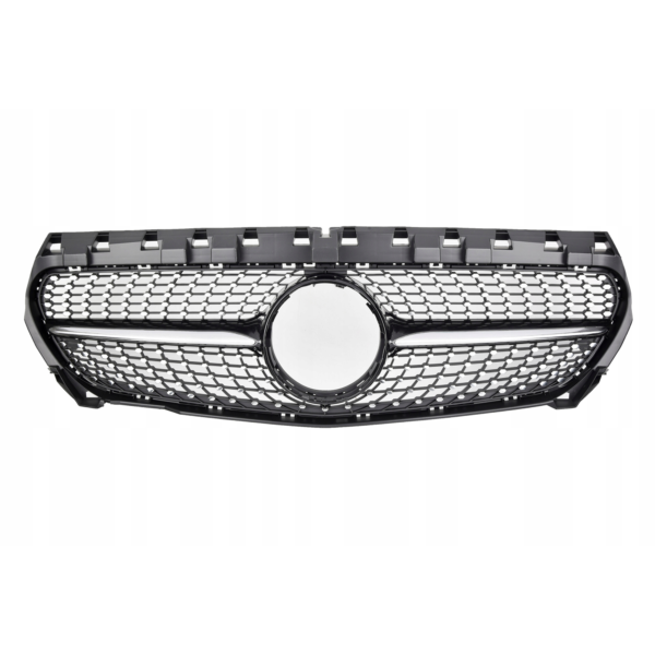 Atrapa grill DIAMOND BLACK Mercedes CLA C117 2013–2019 – CZARNY + CHROM - obrazek 3