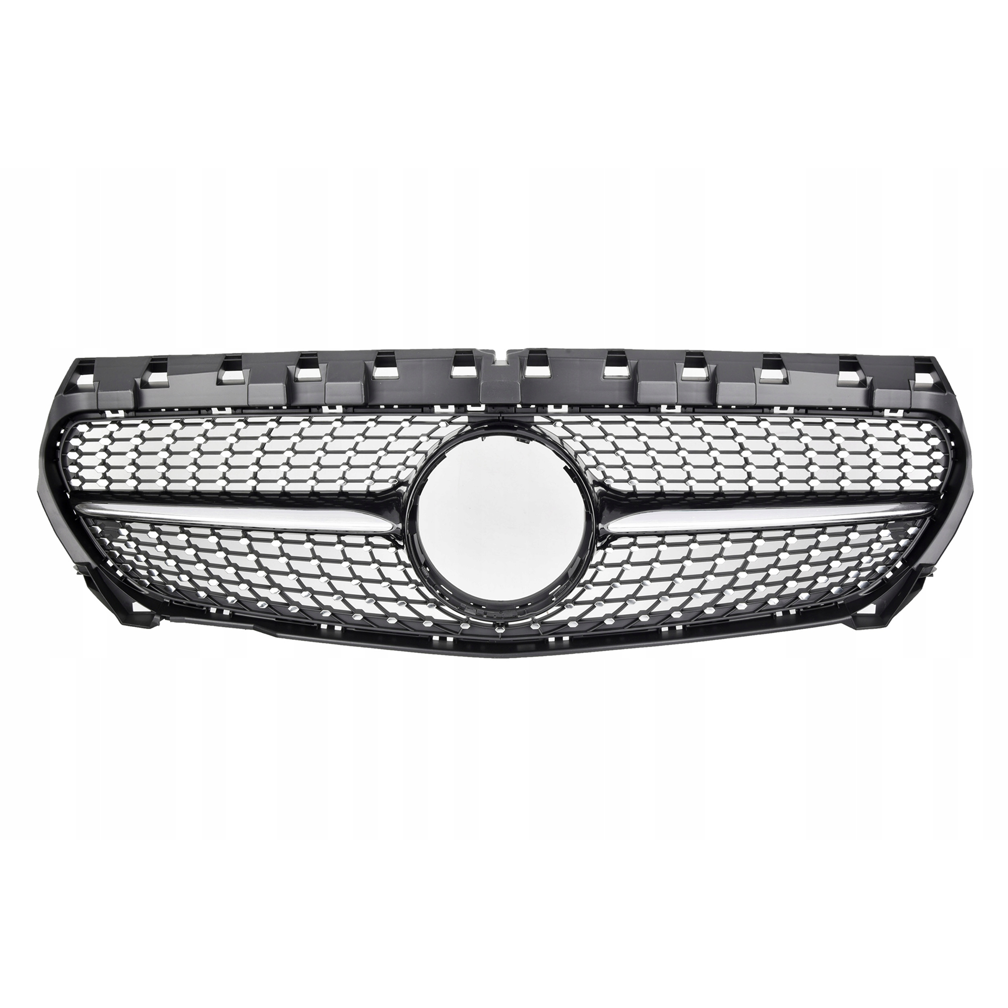 Atrapa grill DIAMOND BLACK Mercedes CLA C117 2013–2019 – CZARNY + CHROM - obrazek 3