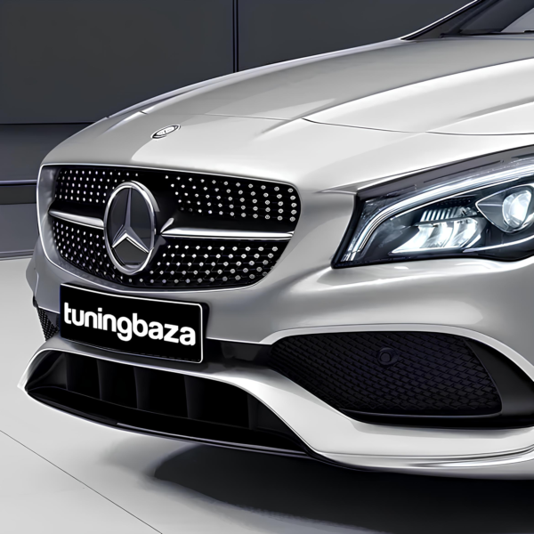 Atrapa grill DIAMOND BLACK Mercedes CLA C117 2013–2019 – CZARNY + CHROM - obrazek 4