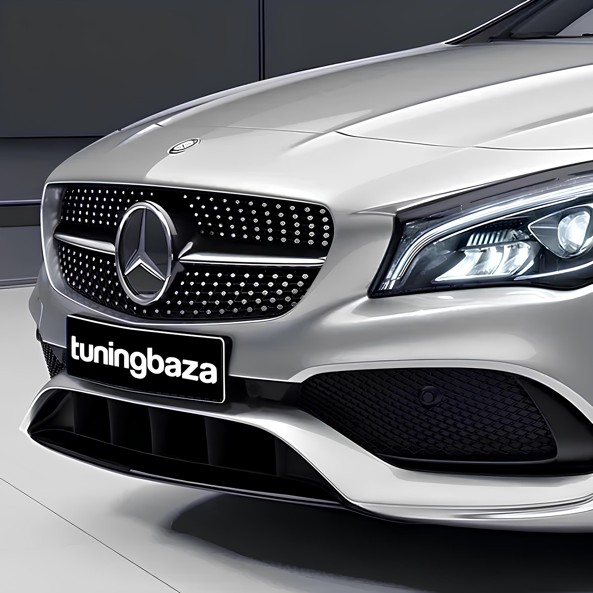 Atrapa grill DIAMOND BLACK Mercedes CLA C117 2013–2019 – CZARNY + CHROM - obrazek 4