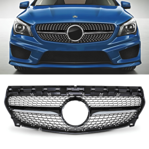 Atrapa grill DIAMOND BLACK Mercedes CLA C117 2013–2019 – CZARNY + CHROM