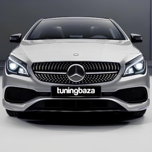 Atrapa grill DIAMOND BLACK Mercedes CLA C117 2013–2019 – CZARNY + CHROM - obrazek 5