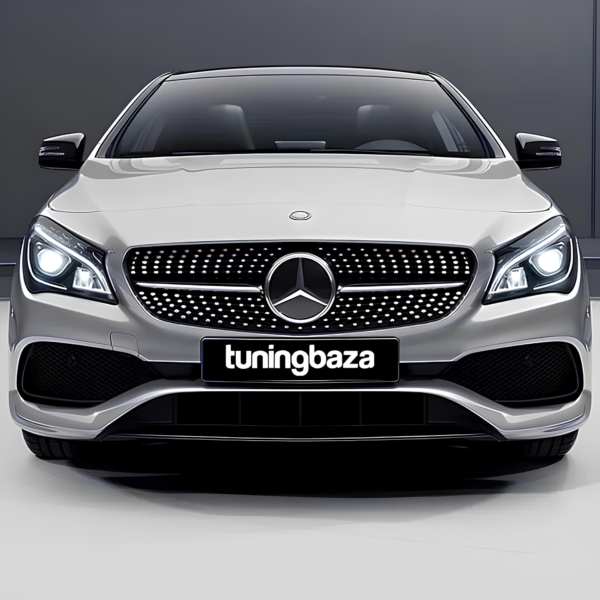 Atrapa grill DIAMOND BLACK Mercedes CLA C117 2013–2019 – CZARNY + CHROM - obrazek 5