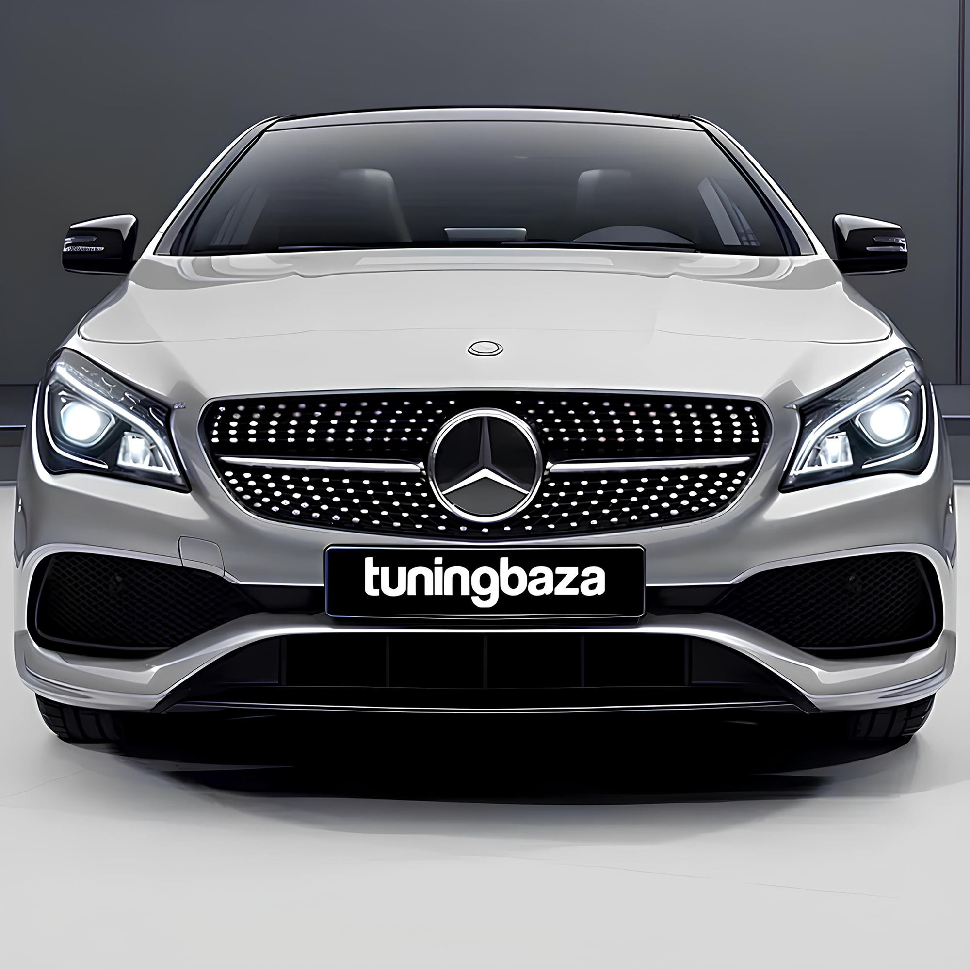 Atrapa grill DIAMOND BLACK Mercedes CLA C117 2013–2019 – CZARNY + CHROM - obrazek 5