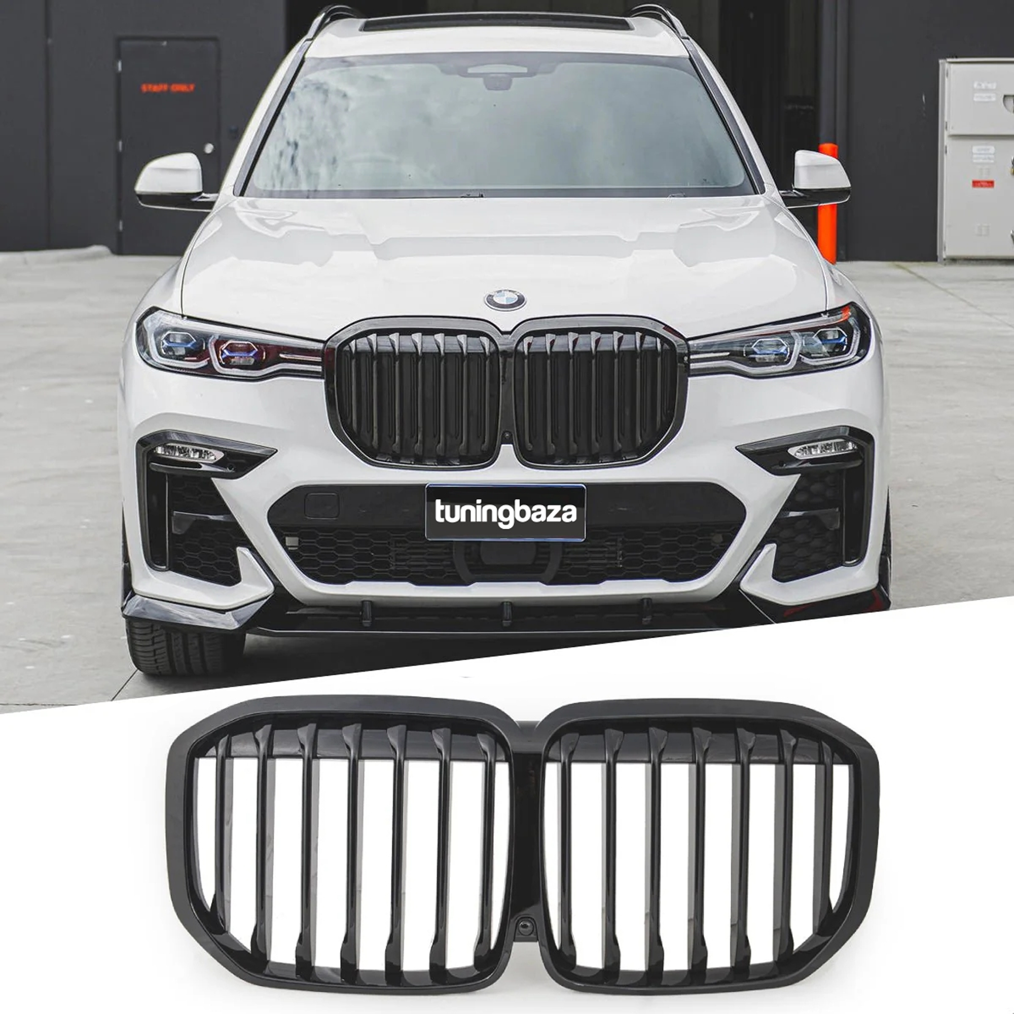 Atrapa Nerki Grill BMW X7 G07 Przedlift MP Style Czarny Połysk (2019-2022) - obrazek 1