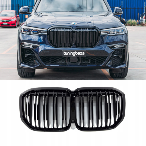 Grill (Nerki) BMW X7 G07 Przedlift M-Style Czarny Połysk (2019-2022) - obrazek 1