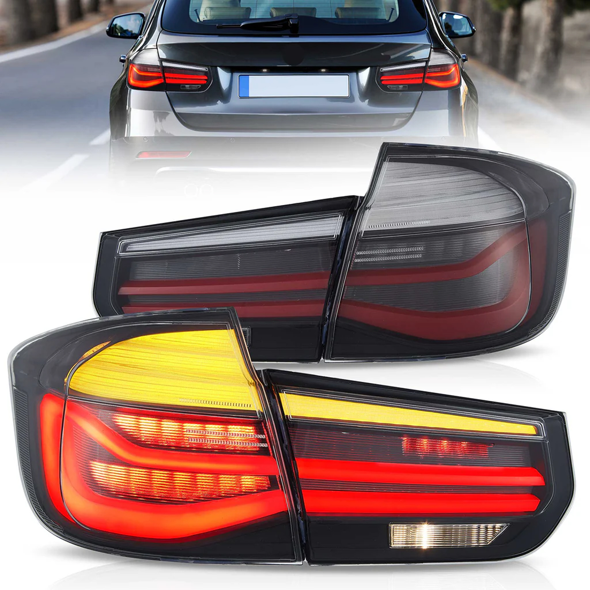 Lampy Tylne Full LED VLAND BMW Seria 3 F31 Touring 2012-2019 Sekwencyjne E-MARK - obrazek 1