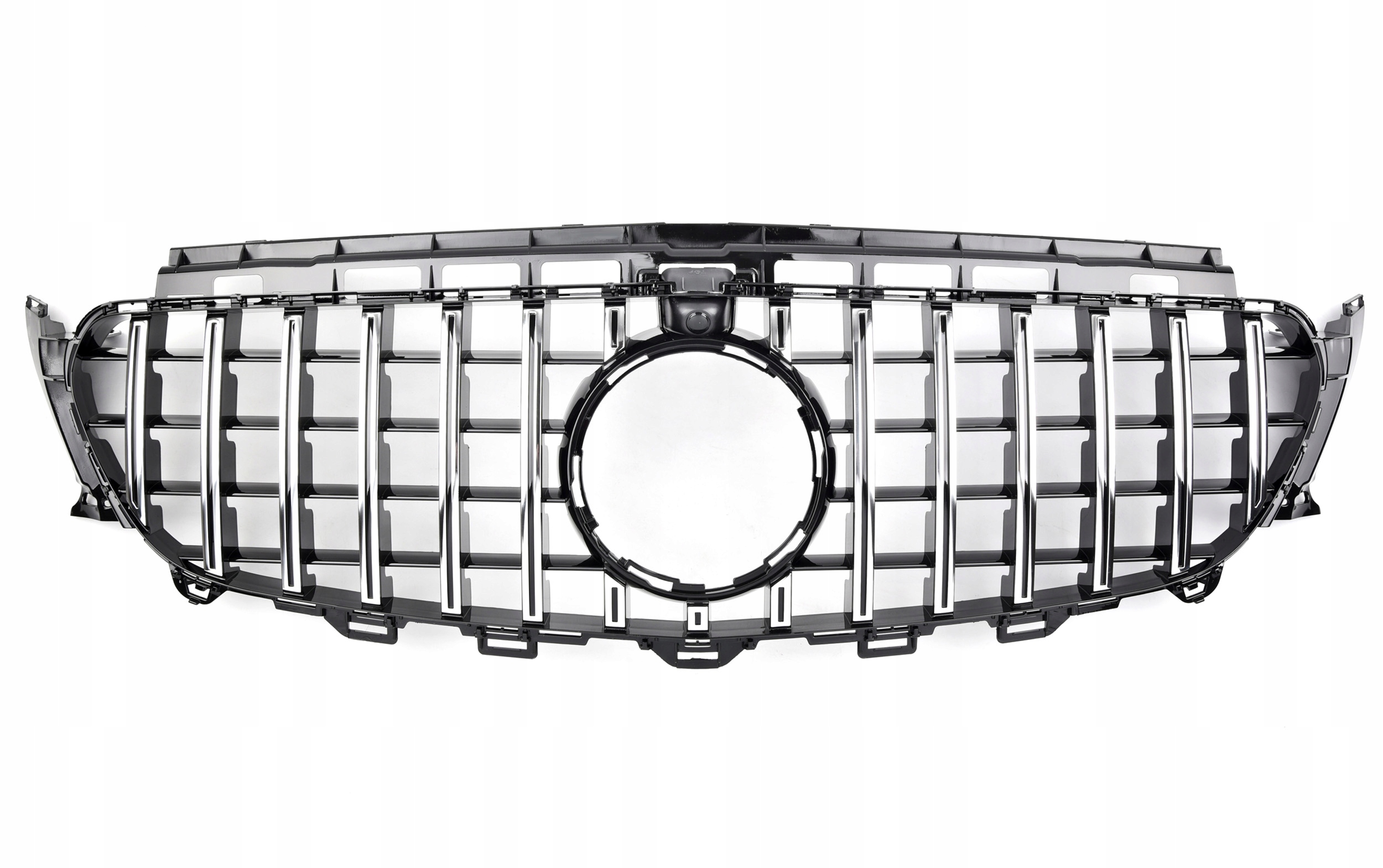 Grill Atrapa Mercedes E-Klasy W213 GT Style Czarny + Chrom 16-23 Z Kamerą - obrazek 4