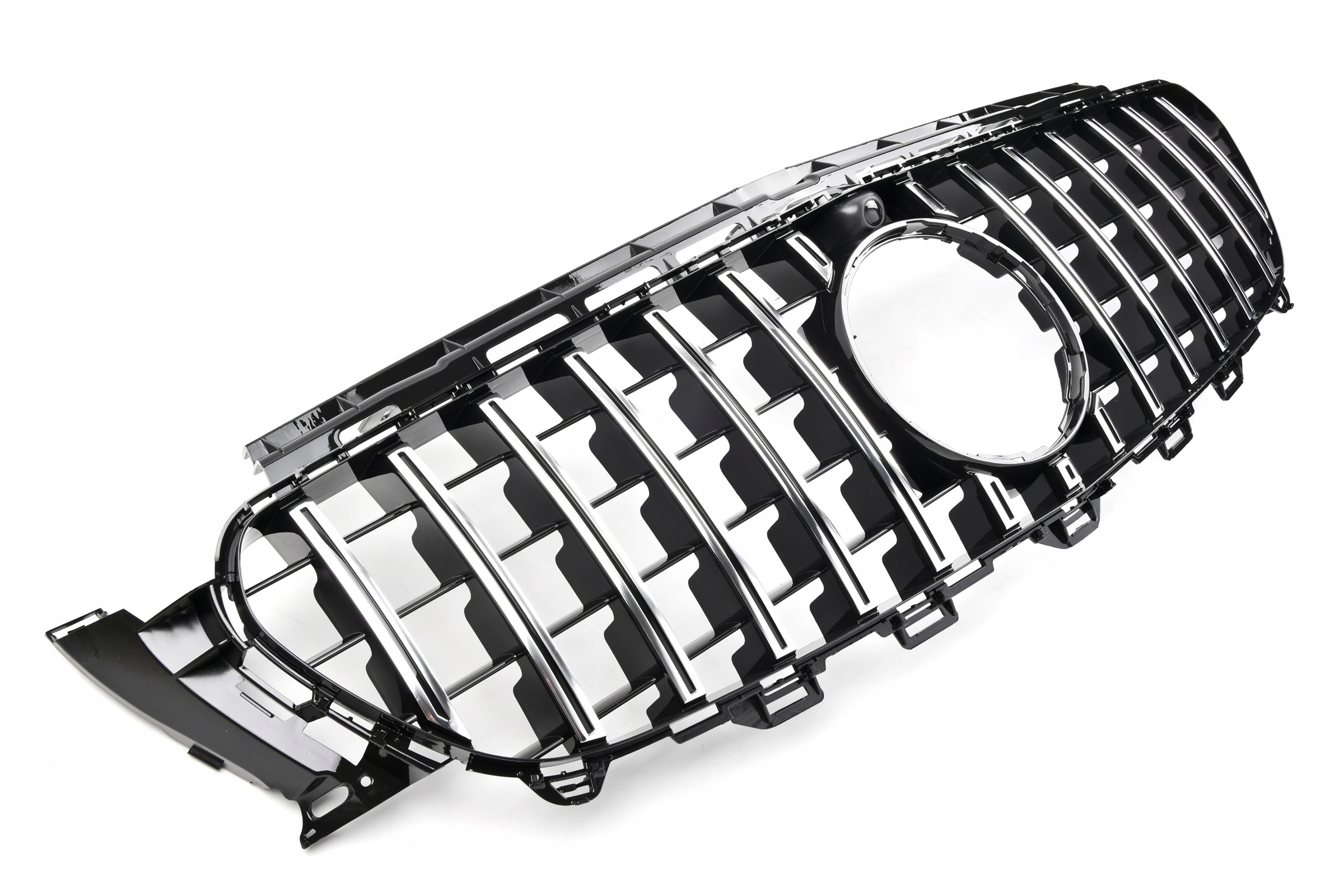 Grill Atrapa Mercedes E-Klasy W213 GT Style Czarny + Chrom 16-23 Z Kamerą - obrazek 2