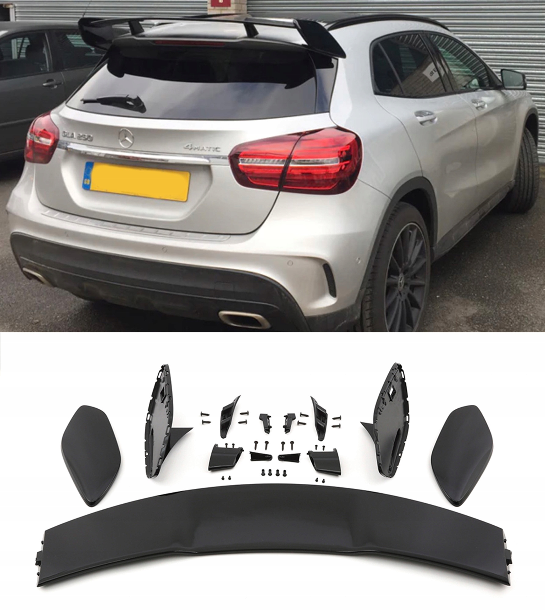 Spoiler Dachowy Lotka Mercedes Benz A A45 W176 GLA X156 14–19 Czarny Połysk - obrazek 1