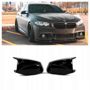 Nakładki obudowa lusterka BMW F10 F11 Przedlift M-Style Czarny Połysk (2009-2013)