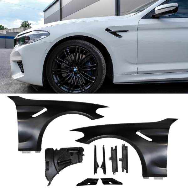 Błotniki M5 Styl z Wlotami Powietrza do BMW Serii 5 G30 Sedan & G31 Touring (2017–2023) Stalowe NOWE - obrazek 1