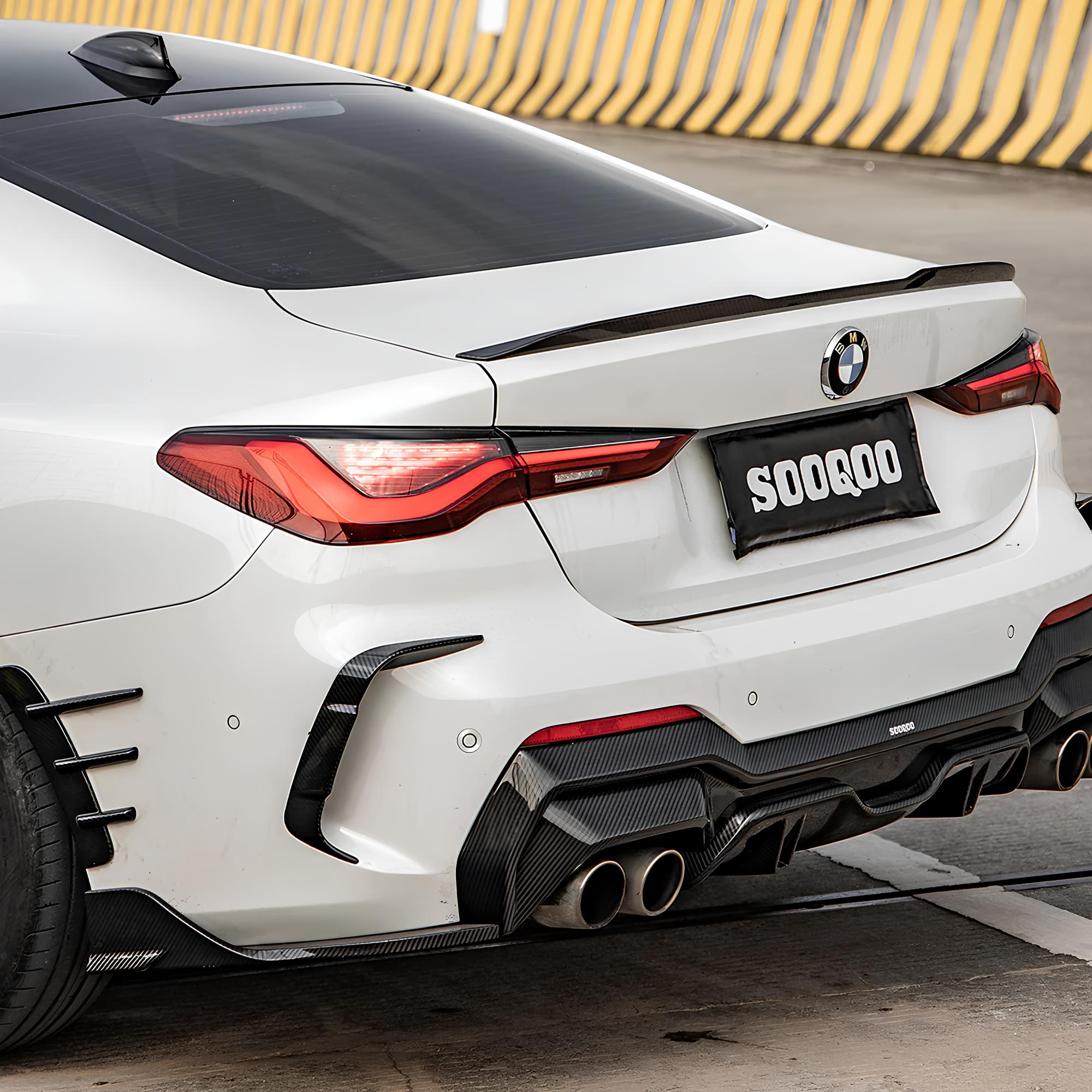 Karbonowe Wloty Powietrza Tylnego Zderzaka do BMW 4 G22/G23 (2020+) SOOQOO Styl - obrazek 6