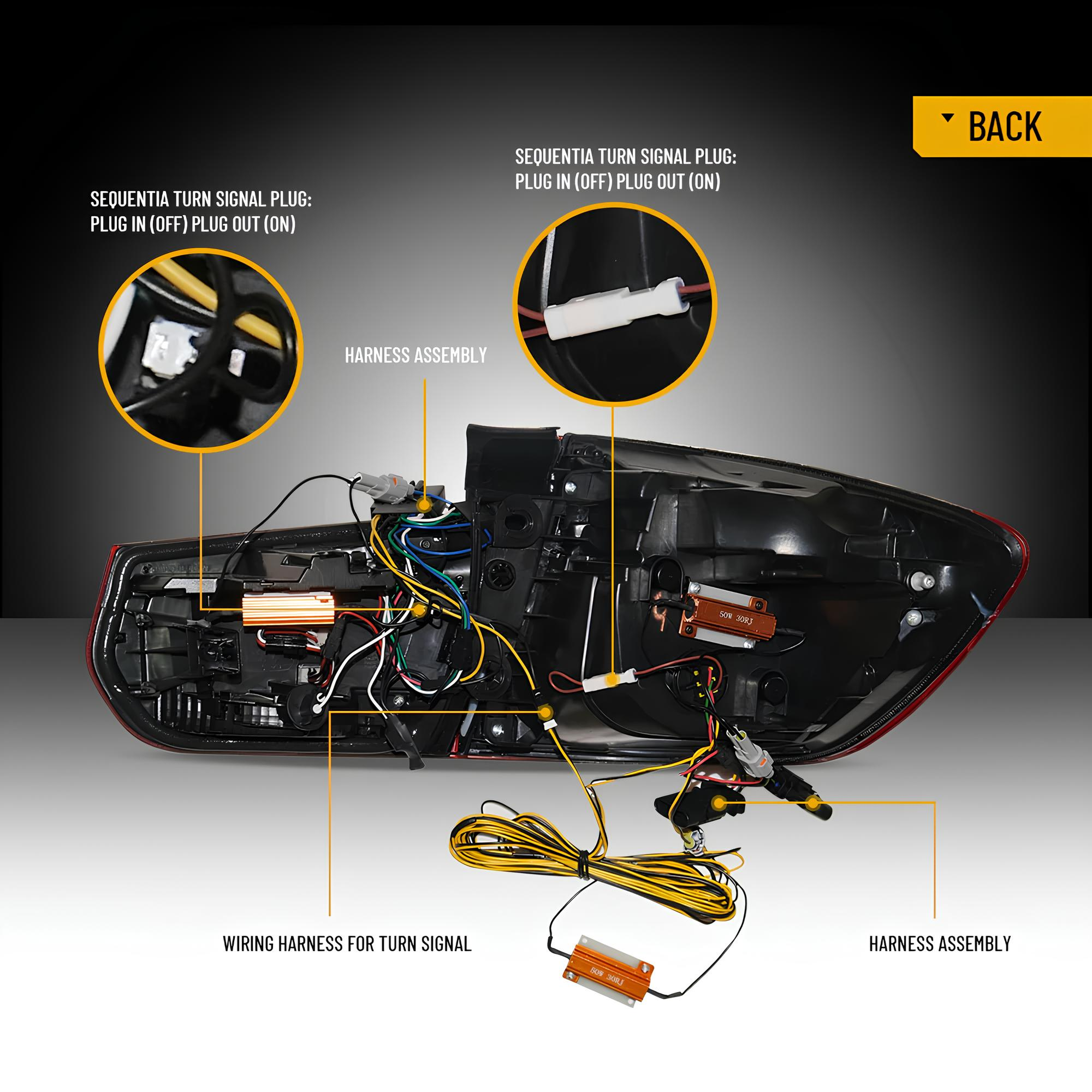 Lampy Tylne Full LED VLAND BMW Seria 3 F31 Touring 2012-2019 Sekwencyjne E-MARK - obrazek 2