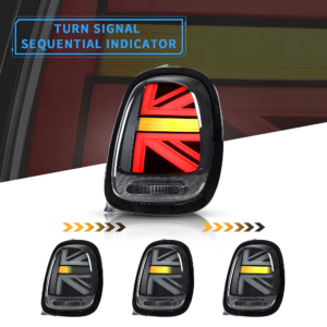 Lampy Tylne Tył Mini Cooper F55 F56 F57 (2014-2019) LED Czerwone Czarna Ramka - obrazek 6