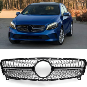 Atrapa Grill Czarny Połysk + Chrom Mercedes A W176 (2015-2018) Diamond Style