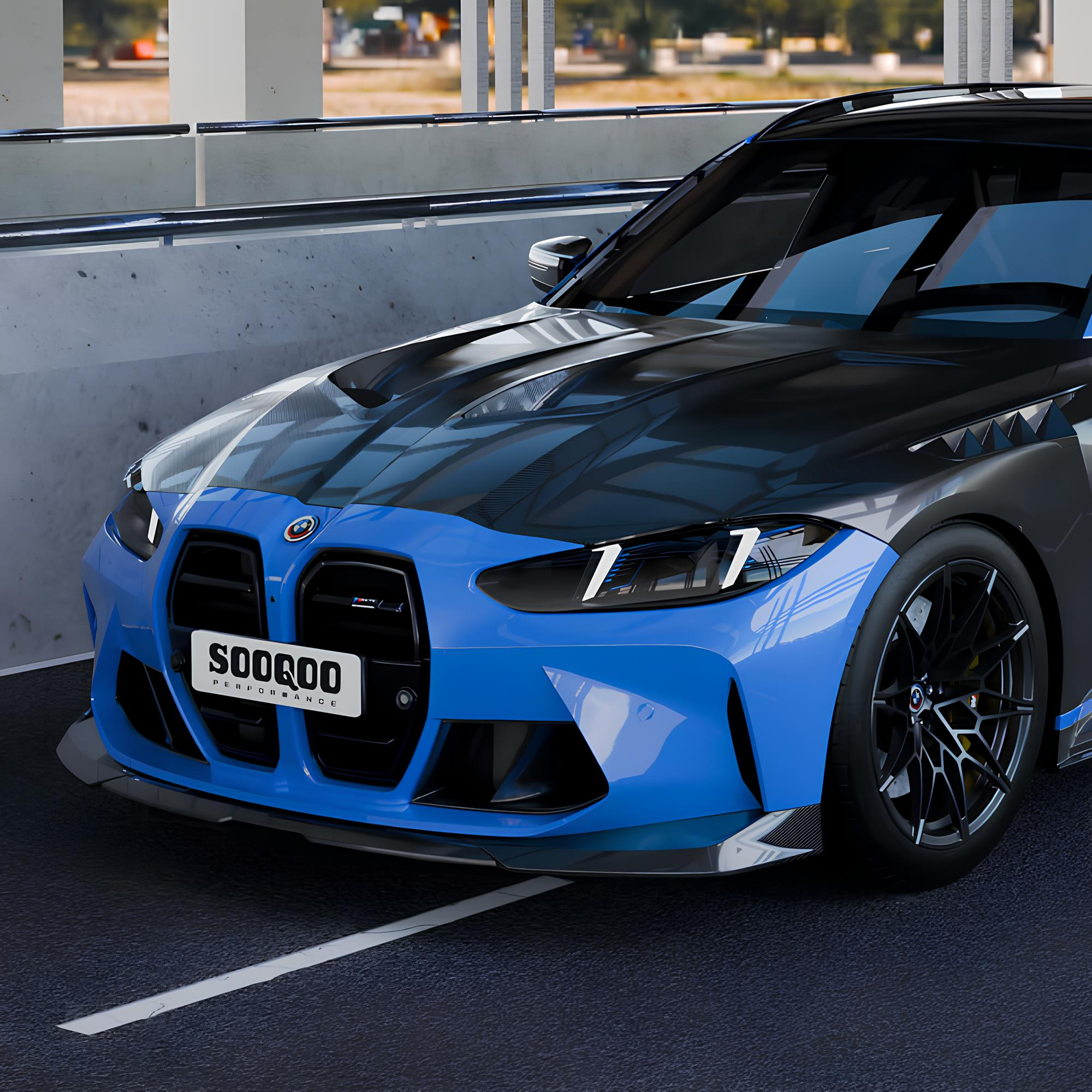 Maska Karbonowa BMW M3 G80 / M4 G82 SOOQOO Style – Wentylowana - obrazek 3