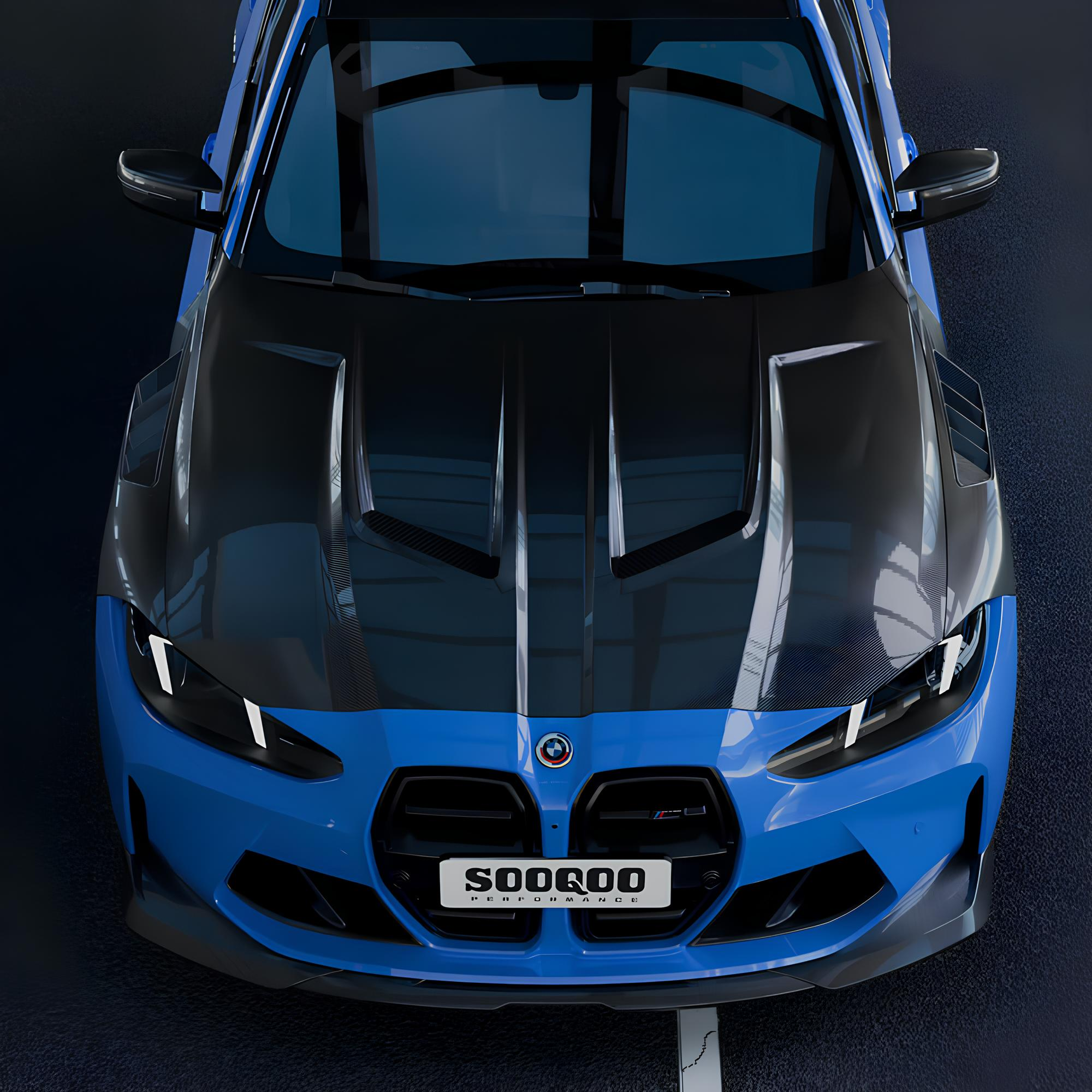Maska Karbonowa BMW M3 G80 / M4 G82 SOOQOO Style – Wentylowana - obrazek 1