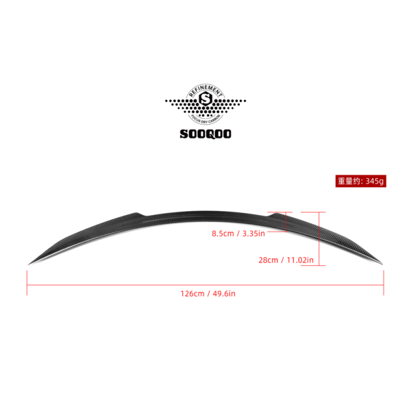 Karbonowy Spoiler Lotka Mercedes C205 SQ Style Carbon Fiber (2015-2021) - obrazek 2