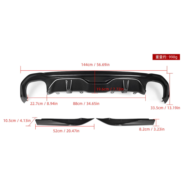 Karbonowy Dyfuzor BMW 4 Series G26 (2021+) SOOQOO Style - obrazek 3