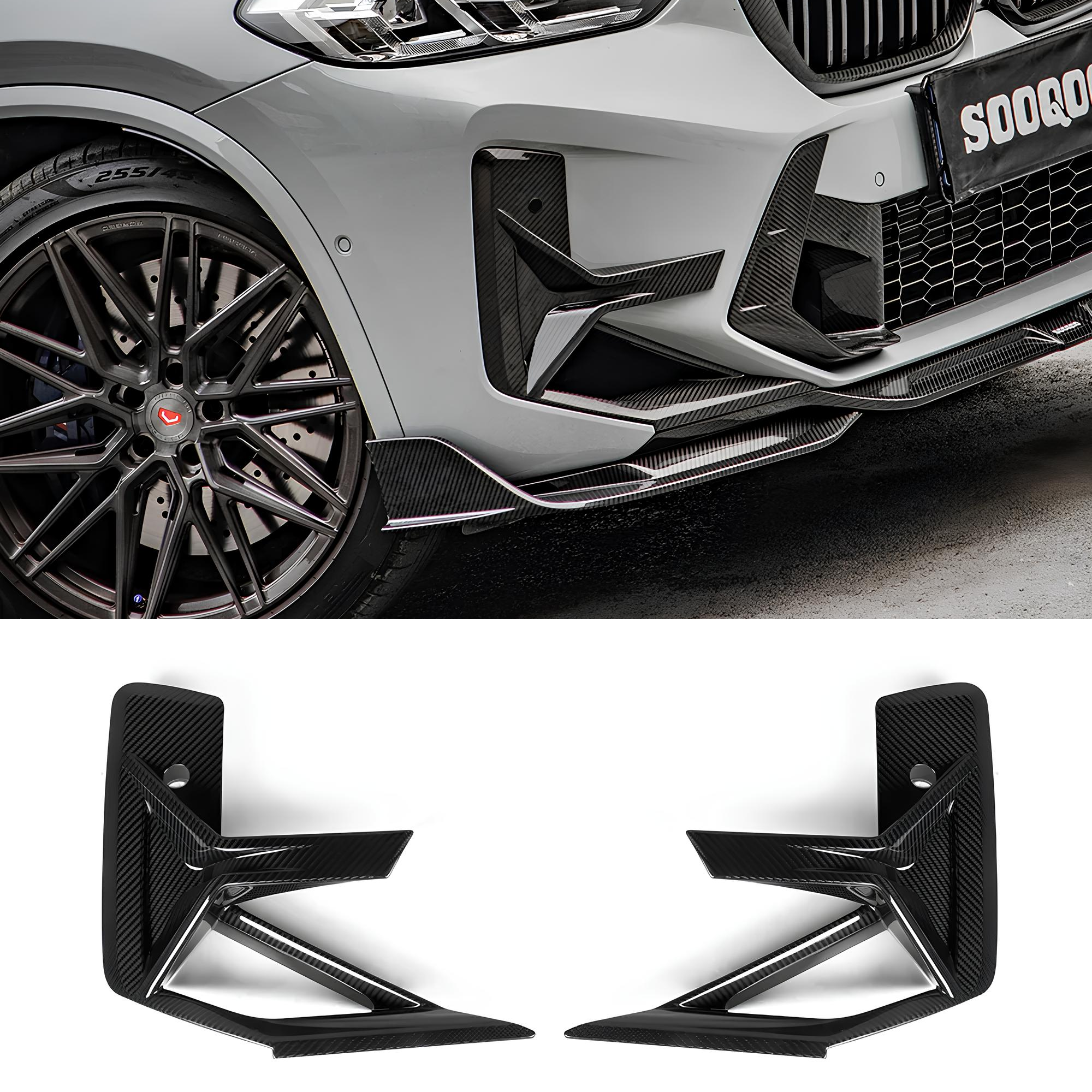 Karbonowe Wloty Powietrza Zderzaka do BMW X3M F97 LCI (2021-2024) SOOQOO Styl - obrazek 1