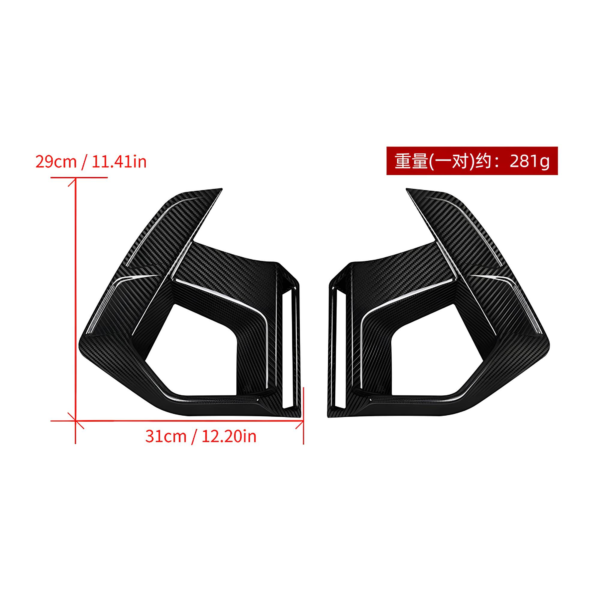 Karbonowe Wloty Powietrza Zderzaka do BMW X3M F97 LCI (2021-2024) SOOQOO Styl - obrazek 2