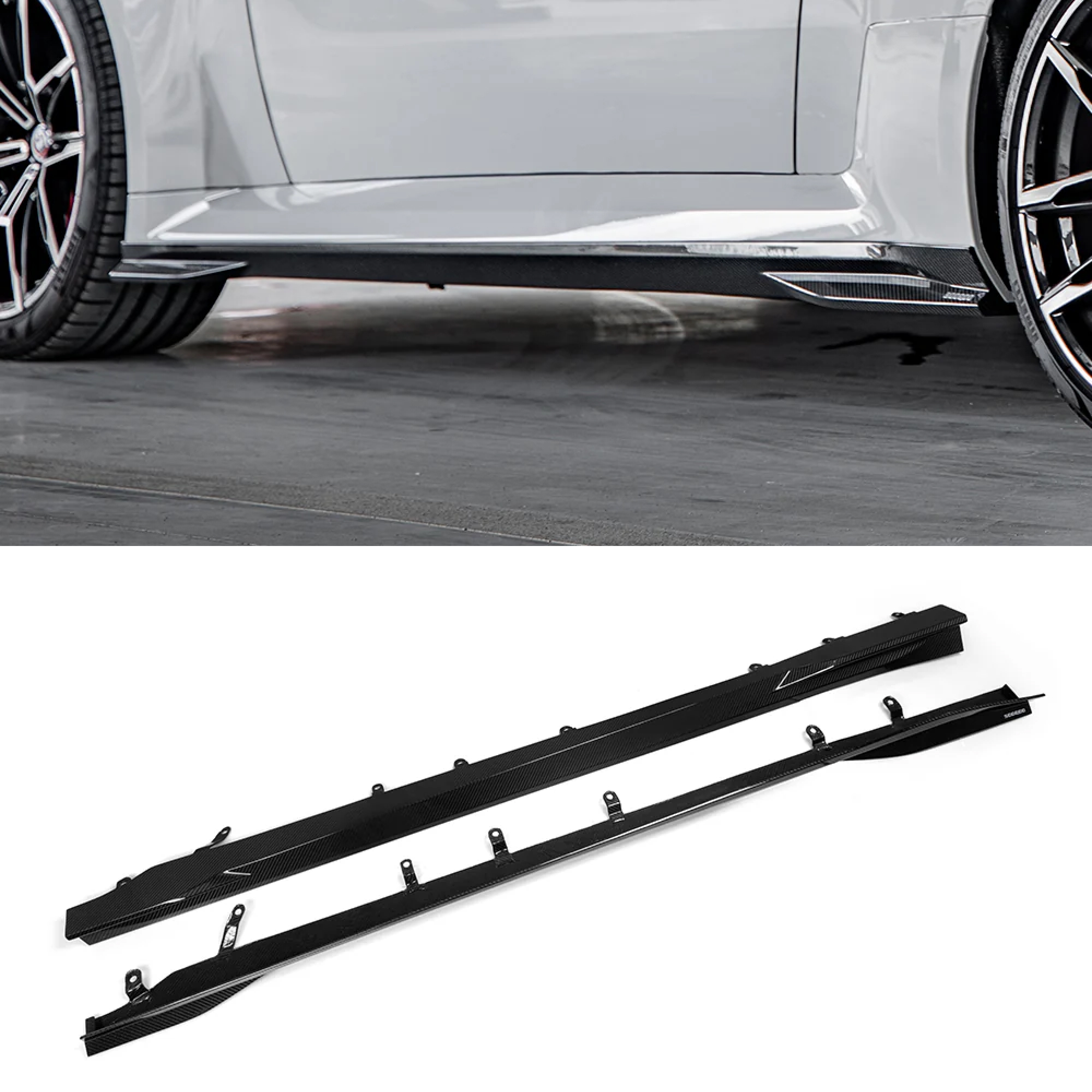 Karbonowe Dokładki Listwy Progowe Boczne BMW M2 G87 (2022-ON) SOOQOO Style - obrazek 1