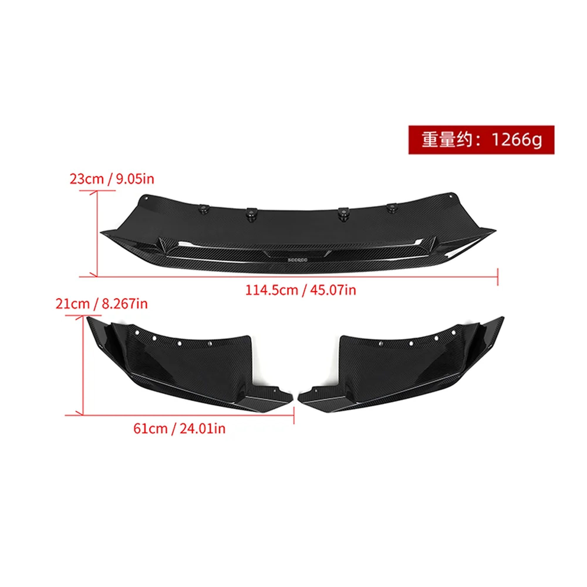 Karbonowy Splitter do BMW X5 G05 LCI (2023-ON) SOOQOO-Style - obrazek 2