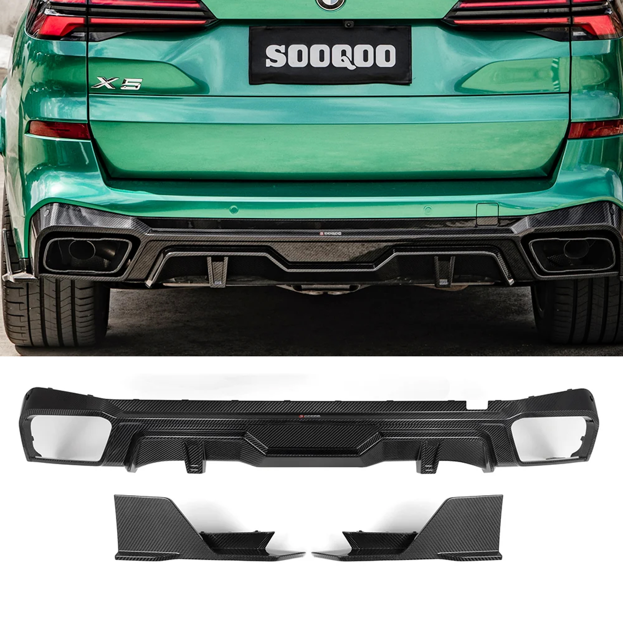 Karbonowy Dyfuzor Tylnu BMW X5 G05 (2018-ON) SOOQOO-Style - obrazek 1
