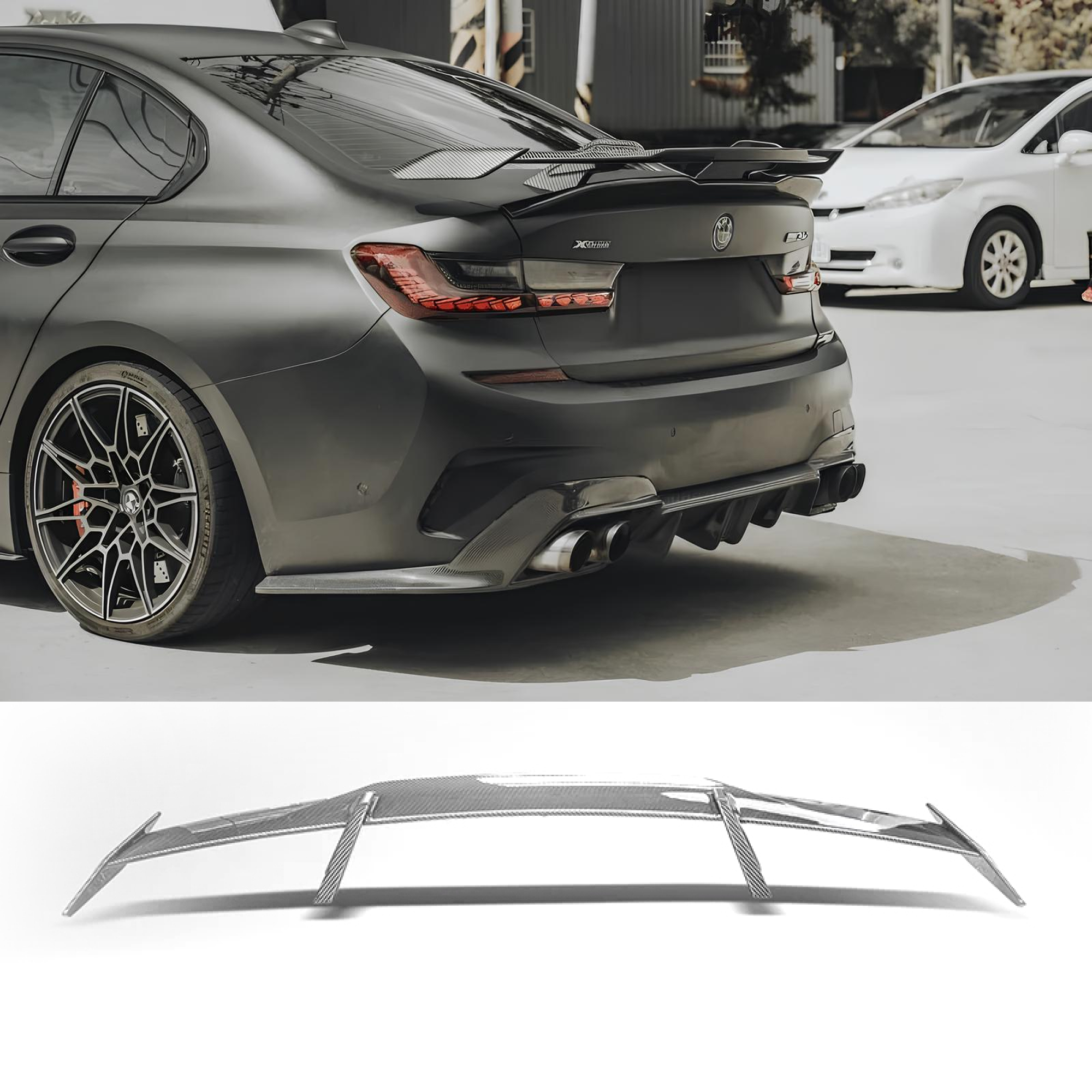 Karbonowy Spoiler/Skrzydlo Lotka Na Klapę Bagażnika do BMW G20/G22/G80/G82 M-Performance Style - obrazek 1