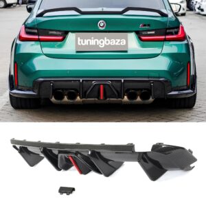 Karbonowy Dyfuzor Tylny z LED Track Series do BMW G80 G81 M3 / G82 G83 M4 - obrazek 1