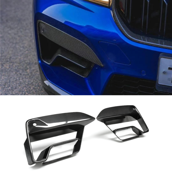 Karbonowe Nakładki Na Wloty Przedniego Zderzaka BMW F90 M5 LCI (2020-2023)