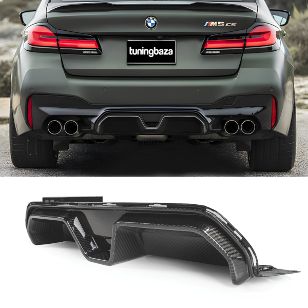 Karbonowy Dyfuzor Tylny do BMW F90 M5 CS Style (NO LED) - obrazek 1