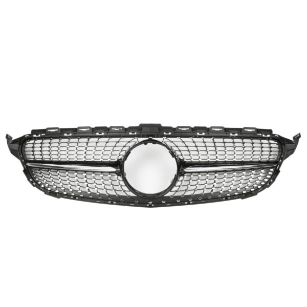 Grill Atrapa Mercedes C W205/C205 Diamond Style Czarny Bez Kamery 2014-2018 - obrazek 1