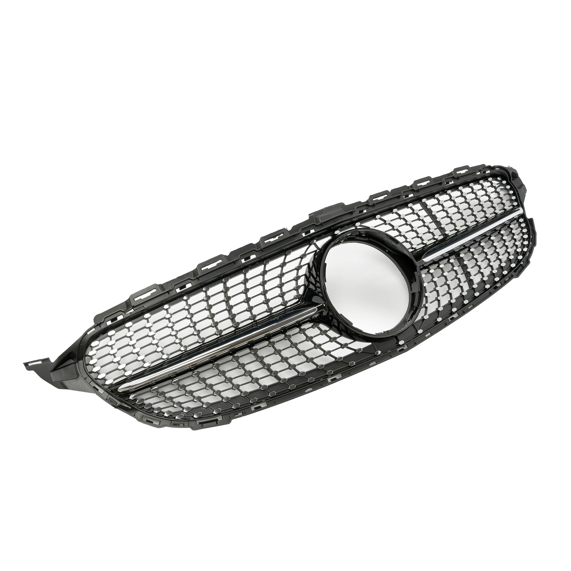 Grill Atrapa Mercedes C W205/C205 Diamond Style Czarny Bez Kamery 2014-2018 - obrazek 2