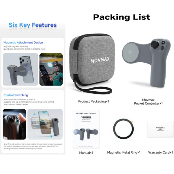 MOVMAX Pilot do DJI Osmo Pocket 4/3/2/1 z Etui Ochronnym Uchwyt MagSafe - obrazek 4