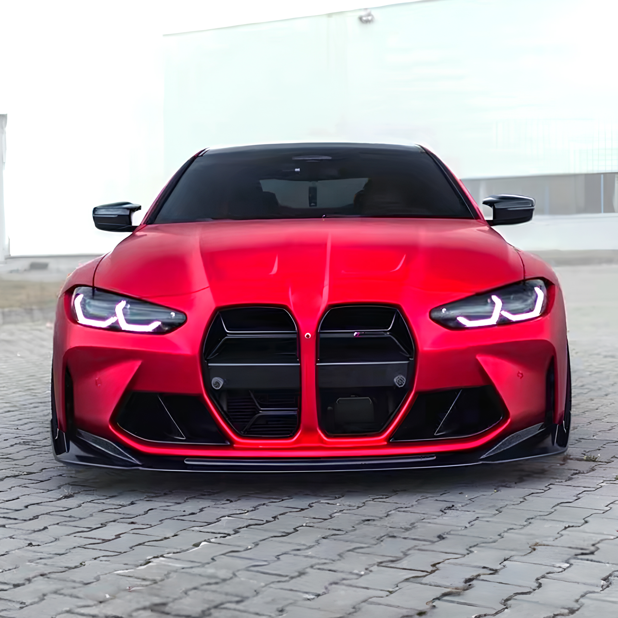 Dokładka Spoiler Splitter Przód BMW G80 / G81 / G82 / G83 V2 Style Czarny Połysk (2020–2026) - obrazek 4