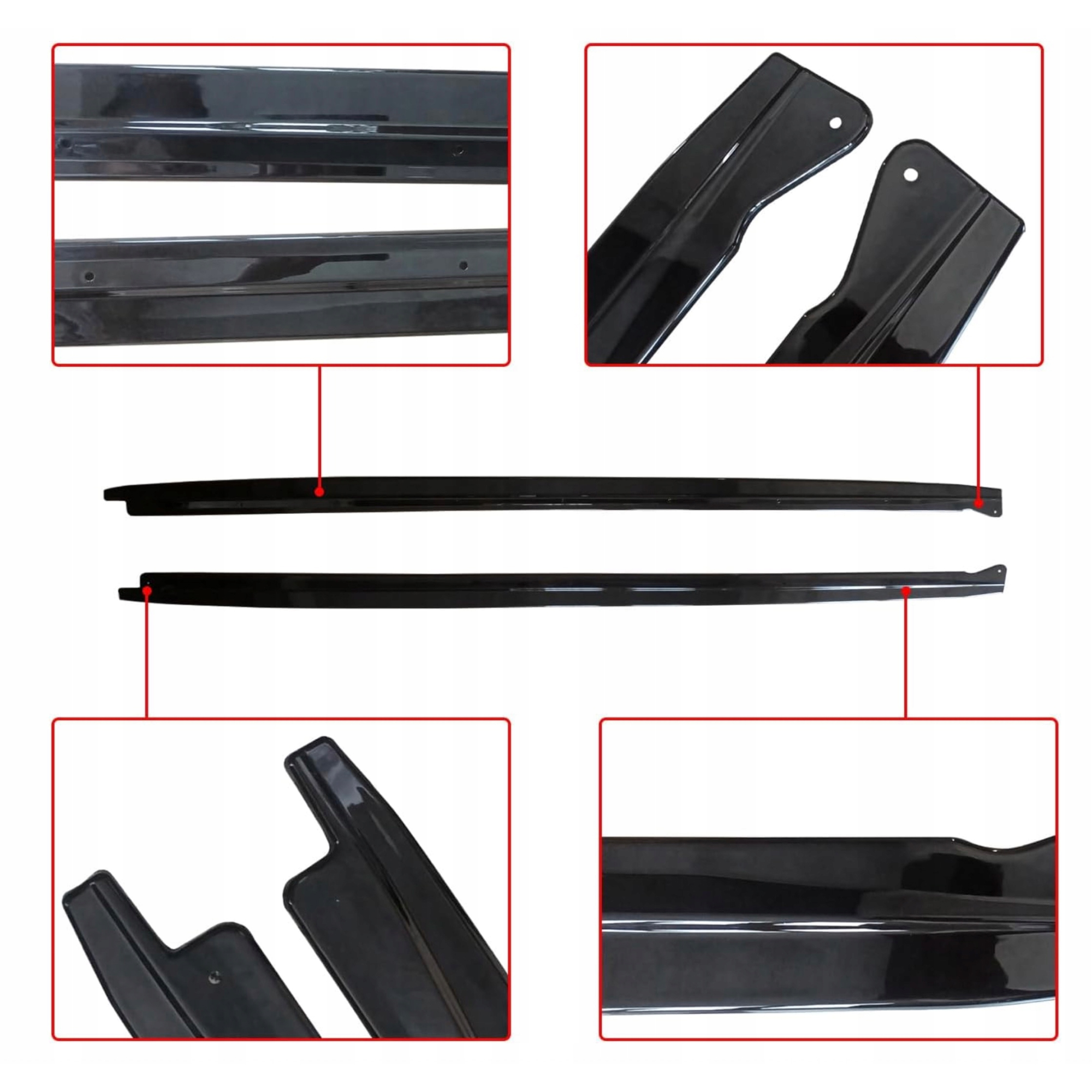 Listwy Pod Progi BMW X5 F15 X5M F85 X6 F16 X6M F86 – Styl MP, Czarny Połysk - obrazek 3