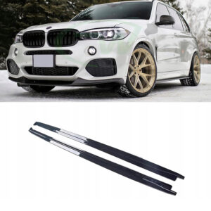 Listwy Pod Progi BMW X5 F15 X5M F85 X6 F16 X6M F86 – Styl MP, Czarny Połysk